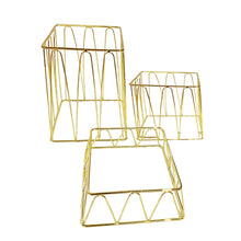 Charger l'image dans la galerie, Supports buffet carrés dorés - lot de 3