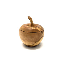 Charger l'image dans la galerie, Salière en forme de pomme avec pelle à sel, bois d'olivier